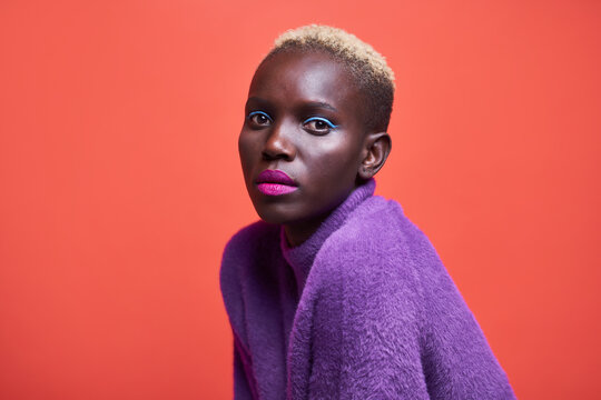 Peaceful African Woman With Short Hair