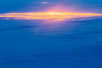 Naklejka na ściany i meble Sunset Aerial Cloudscape Scene
