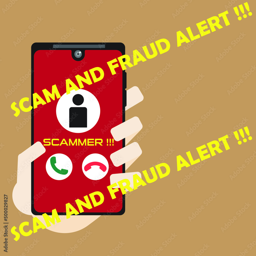 Aufkleber scam alert. hacker attack and web security vector concept, phishing scam.