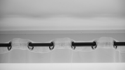 Curtain hanging on an eyelet