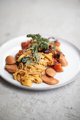 Homemade Chilli Garlic Pasta with Sausage