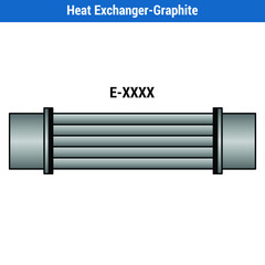 Vector Illustration for Heat Exchanger-Graphite