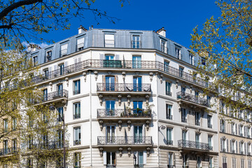 Paris, beautiful buildings  - obrazy, fototapety, plakaty