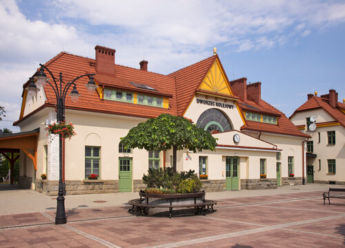 Railway station in Rabka-Zdroj. Poland