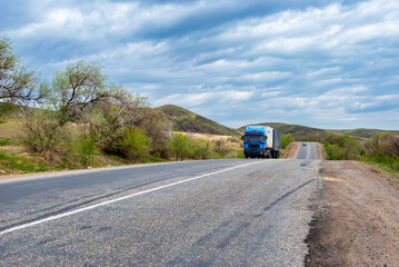 Fototapeta na wymiar truck on the road