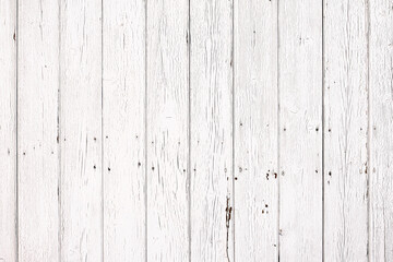 Fototapeta na wymiar White vintage beach wooden background - sun faded wood planks, idea for interior or wallpaper