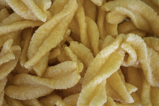 Fried and Spicy Stick, Sali Sev, noodles, Snacks or Fryums (Snacks Pellets)