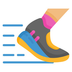 running shoes flat icon. Can be used for digital product, presentation, print design and more.