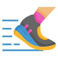 running shoes flat icon. Can be used for digital product, presentation, print design and more.