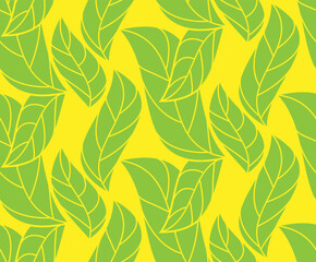 seamless background with leaves