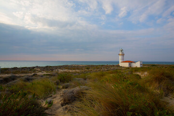 Polente Lighthouse is located at the westernmost edge of Bozcaada and was built in 1861. Polente light is 32 meters high and can send its light up to 15 nautical miles or 28 kilometers.