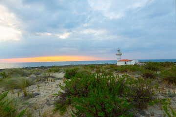 Polente Lighthouse is located at the westernmost edge of Bozcaada and was built in 1861. Polente light is 32 meters high and can send its light up to 15 nautical miles or 28 kilometers.