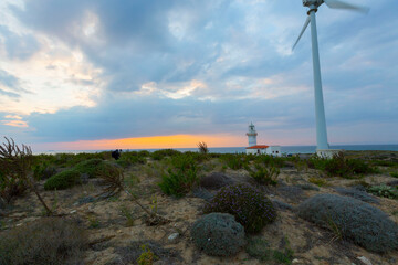Polente Lighthouse is located at the westernmost edge of Bozcaada and was built in 1861. Polente light is 32 meters high and can send its light up to 15 nautical miles or 28 kilometers.