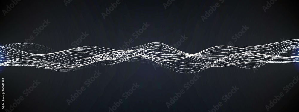 Poster monochrome background. halftone 3d wave design, spiral. texture lines, strings. pattern outer space.