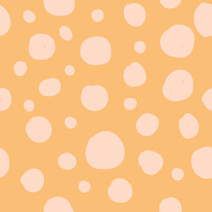 Vector seamless creative pattern with hand-drawn abstract circles and lines