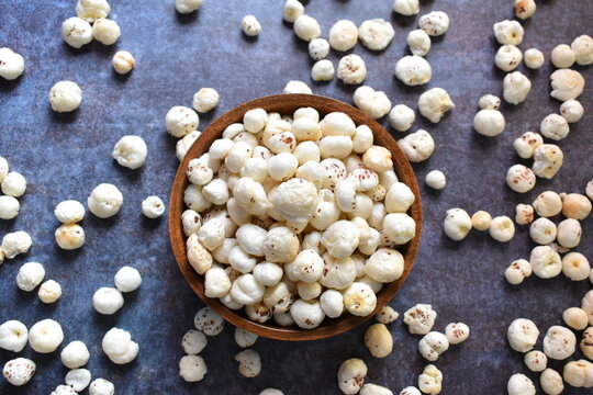 Fresh popped whole Fox nut