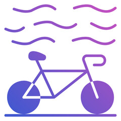 bicycle flat gradient icon. Can be used for digital product, presentation, print design and more.