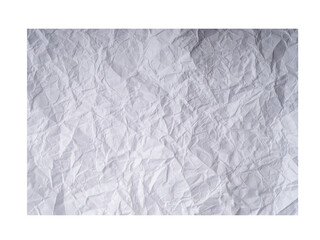 Paper texture background. Crumpled paper with copy space. Isolated on a white background