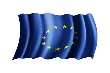 Waving european Union flag