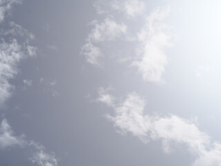 Sunny Sky with Light Clouds. blue sky with white sunlight in the background
