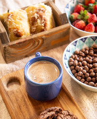  Breakfast - Strawberry, Cereal, Coffee, Bread, Cookies