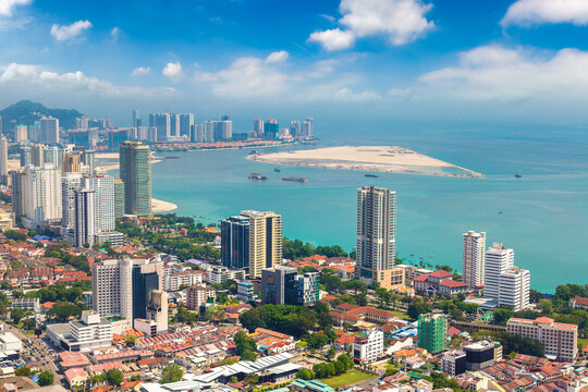 Aerial view of Georgetown, Penang