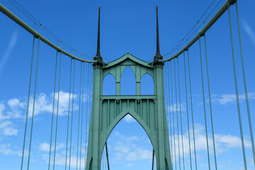 Verrazzano-Narrows Bridge against the blue sky