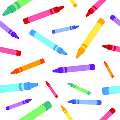 colorful crayons colors pattern with transparent background