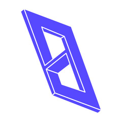 Optical illusion logo. Impossible shapes. Sacred geometry figures. Abstract eternal geometric objects. Impossible endless outline shapes. Optical art. Impossible geometry shape on a white background.