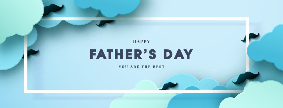 Happy Father's Day With Transparent Card Illustration