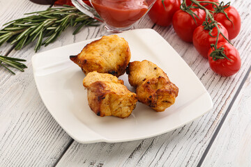 Chicken breast shashlik - grilled meat