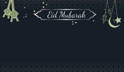 Fototapeta na wymiar Eid Mubarak, Infographic, Space Text Area
