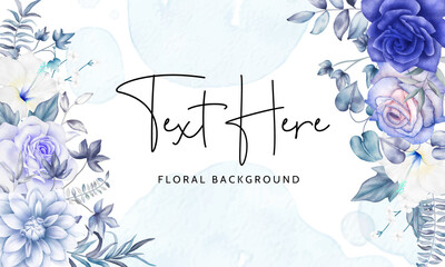 elegant watercolor floral background template