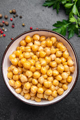 chickpeas Turkish peas chickpea legume fresh healthy meal food diet snack on the table copy space food background 