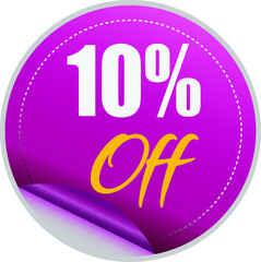 10% off discount promotion sale for your unique selling poster, banner, discount, ads