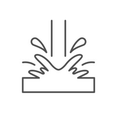 Splash of liquid line outline icon