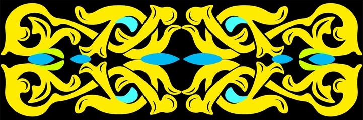 Floral pattern. wood carving pattern