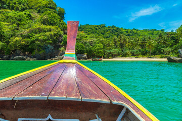 Thai wooden longtail boat