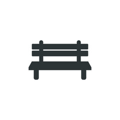 Vector sign of the bench symbol is isolated on a white background. bench icon color editable. - obrazy, fototapety, plakaty