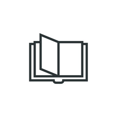 Vector sign of the book symbol is isolated on a white background. book icon color editable.