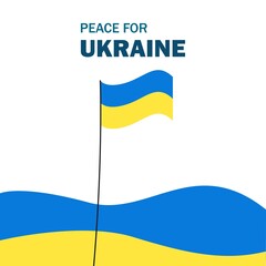War in Ukraine. Russia attacked Ukraine. Stop war. Pray for Ukraine. vector