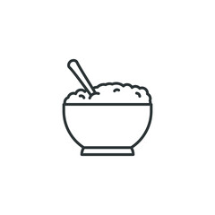Vector sign of the Cereals symbol is isolated on a white background. Cereals icon color editable.