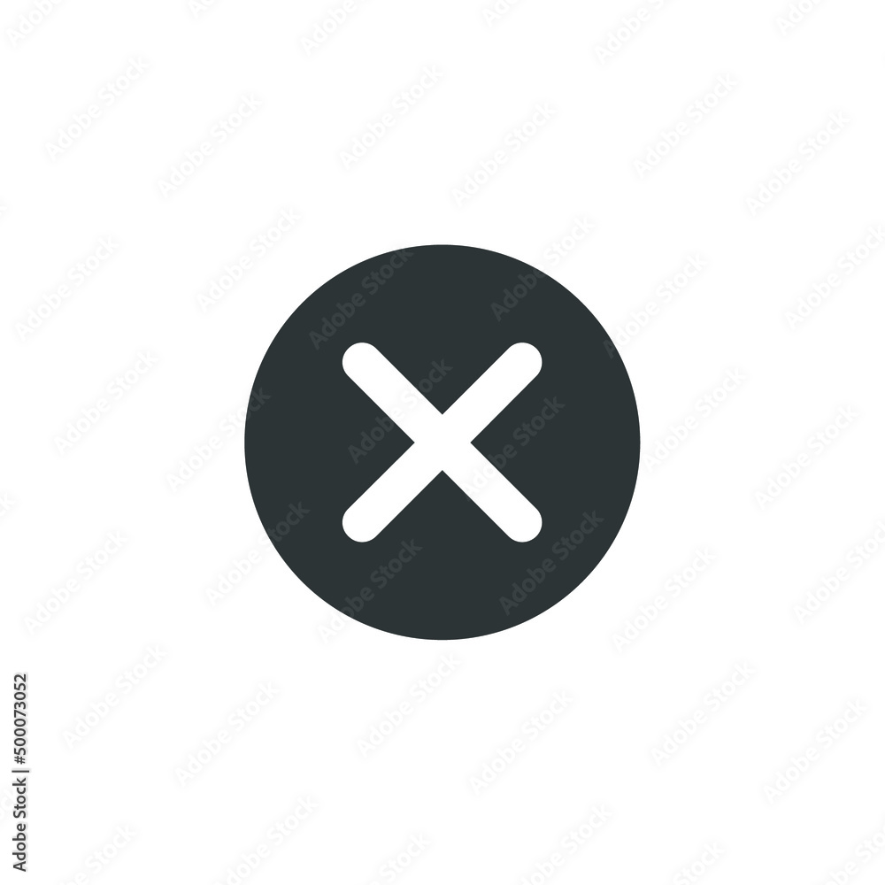 Poster vector sign of the cross symbol is isolated on a white background. cross icon color editable.