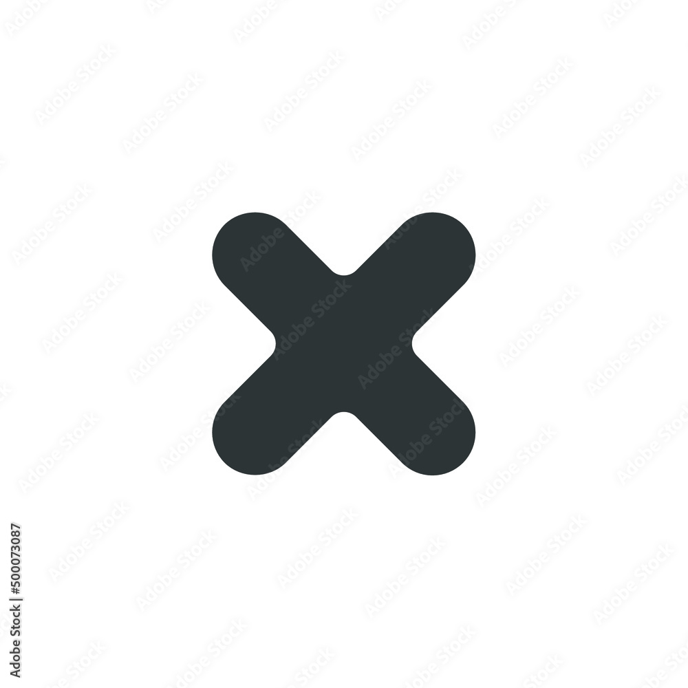 Poster vector sign of the cross symbol is isolated on a white background. cross icon color editable.