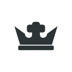 Vector sign of the Crown symbol is isolated on a white background. Crown icon color editable.