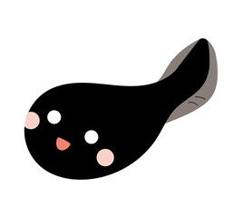 かわいいオタマジャクシのイラスト　素材