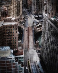 Chicago USA city center skyscrapers and architecture, America travel downtown, drawing in oil wall art print for canvas or paper poster, tourism production design real painting modern artistic artwork