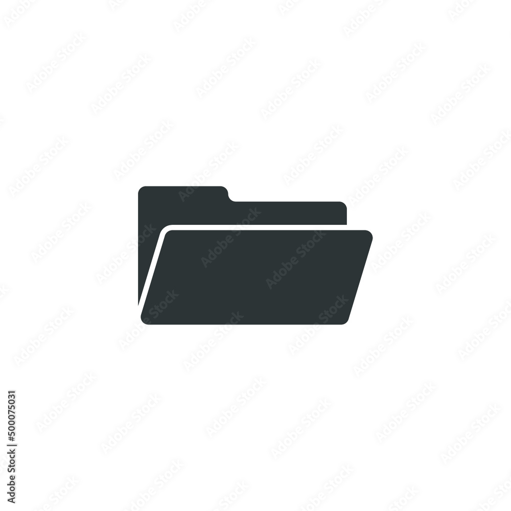 Aufkleber vector sign of the folder symbol is isolated on a white background. folder icon color editable.