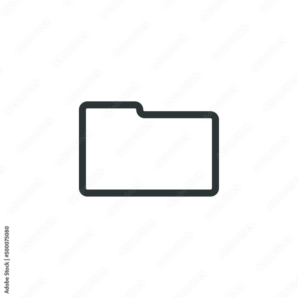 Poster vector sign of the folder symbol is isolated on a white background. folder icon color editable.