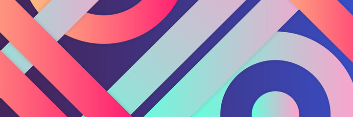 High contrast glossy stripes. Abstract tech graphic banner design. Vector corporate background